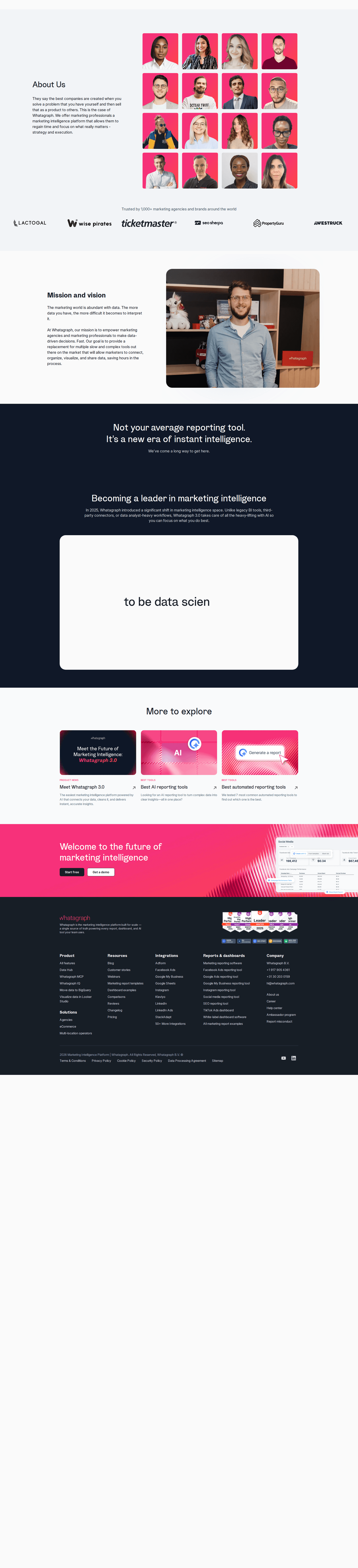 Whatagraph about page