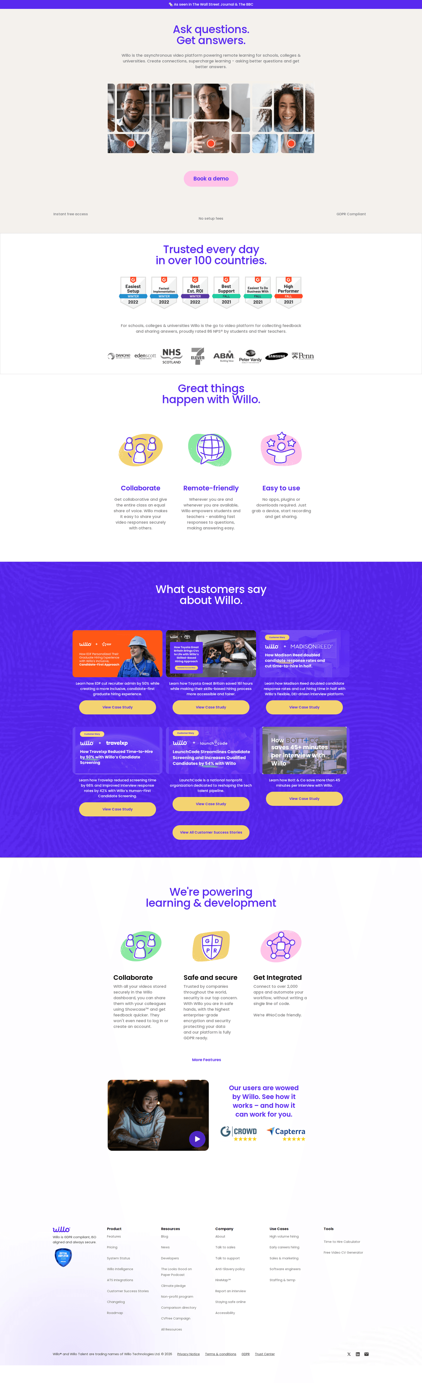 Willo industry page