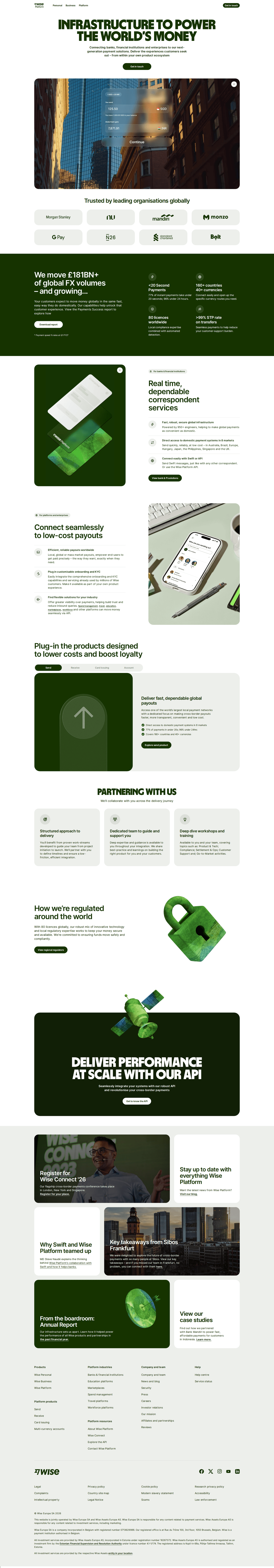 Wise enterprise page
