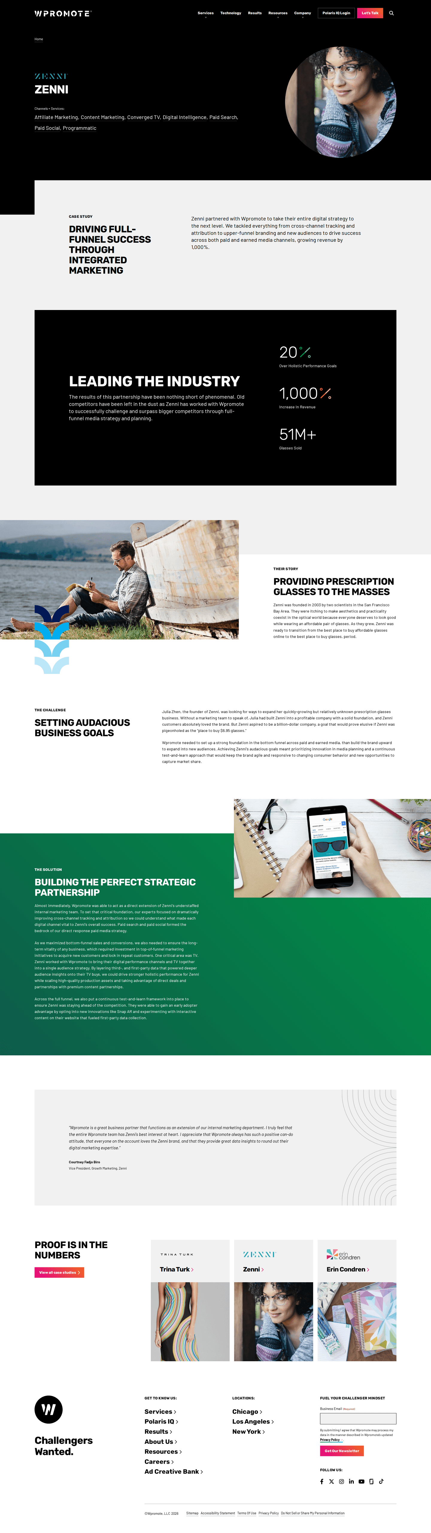 Wpromote case study page