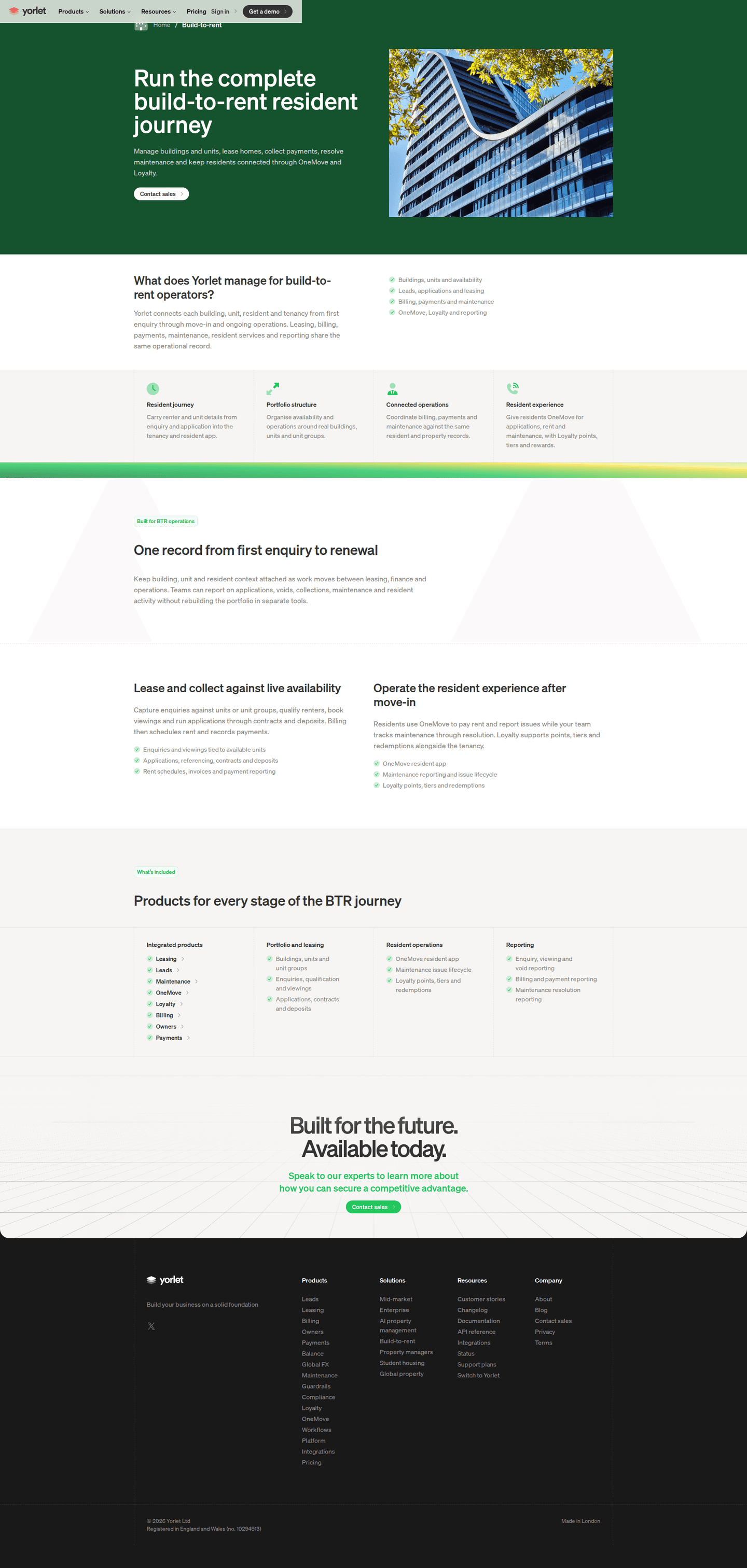 Yorlet industry page