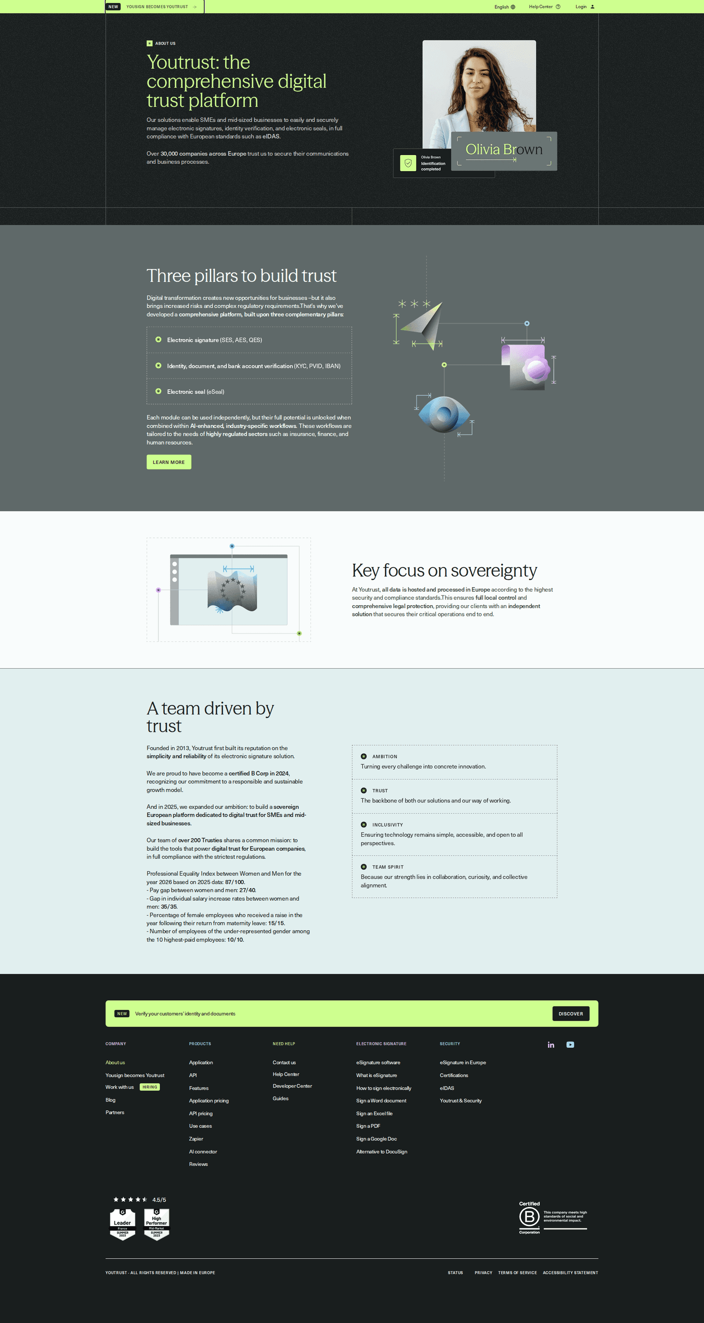 Yousign about page