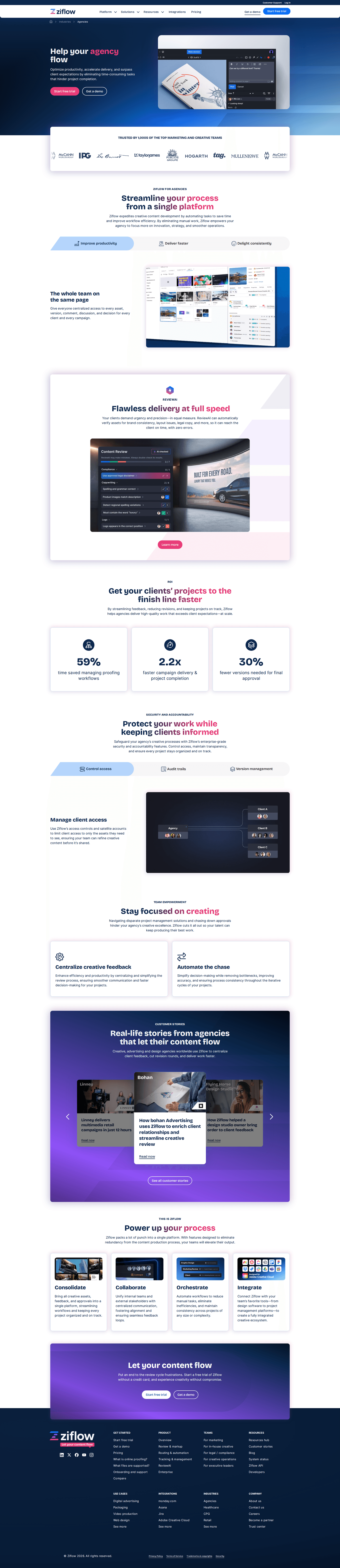 Ziflow industry page