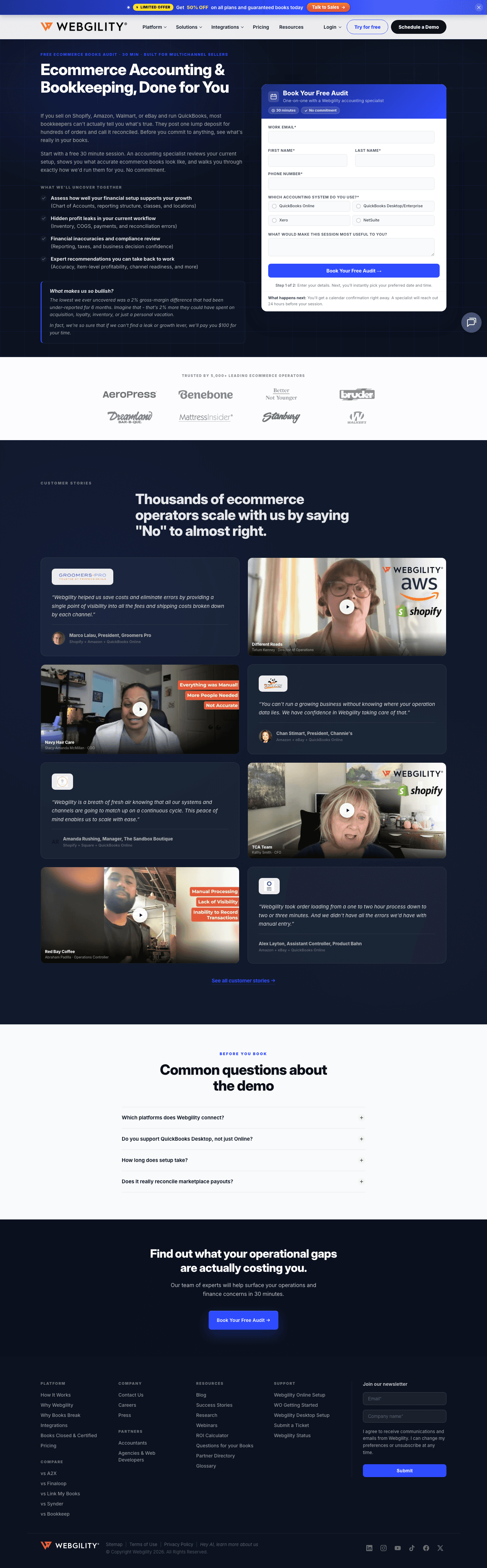 webgility.com/ecommerce-books-audit, the whole page the ads land on