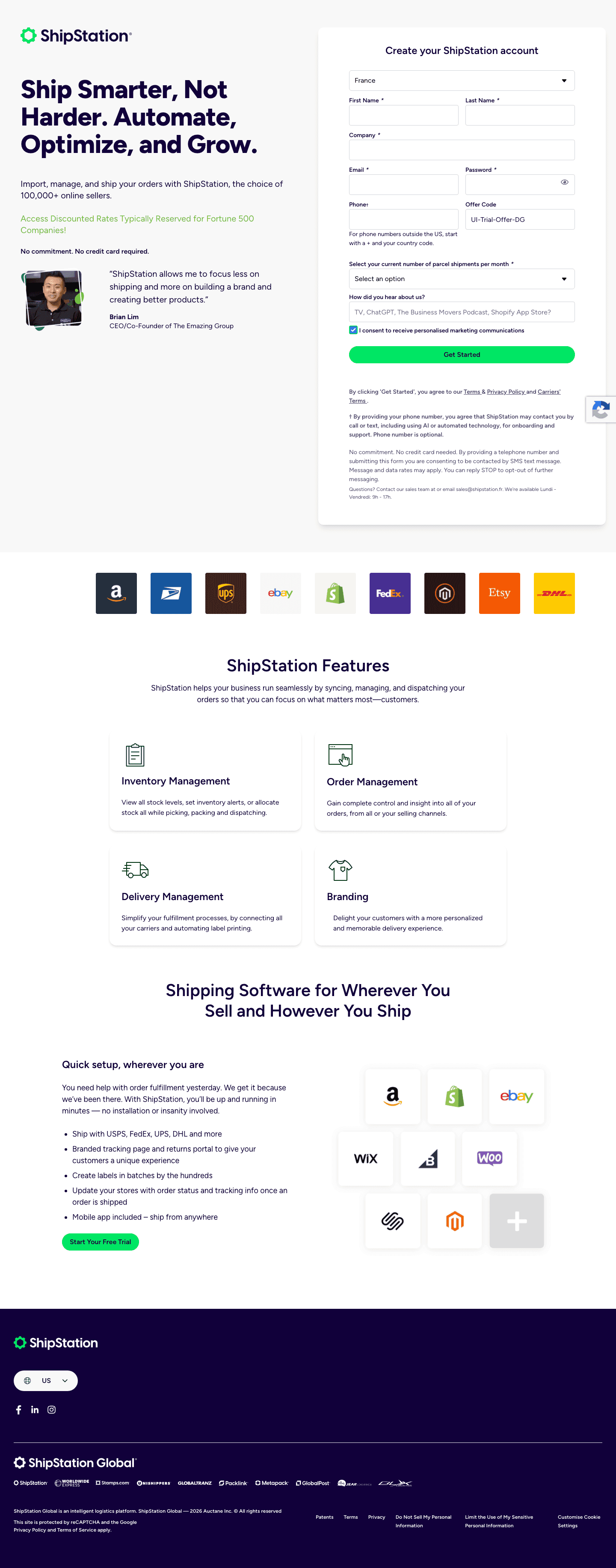 shipstation.com/lp/social, the whole page the 65-day ads land on
