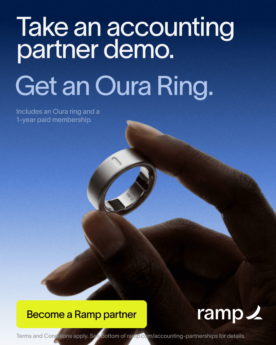 Ramp: take an accounting partner demo, get an Oura ring