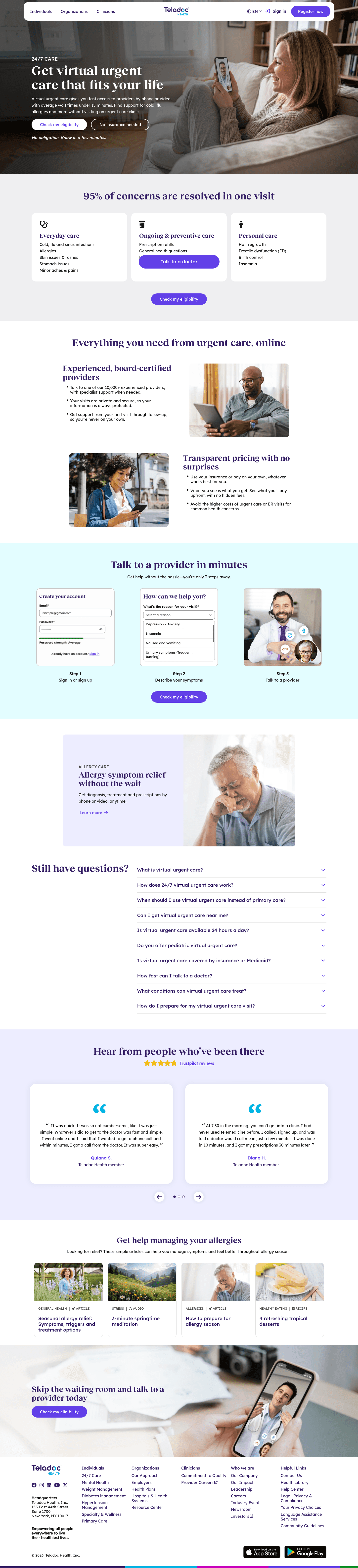 teladochealth.com/individuals/24-7-care, the whole page the ad lands on