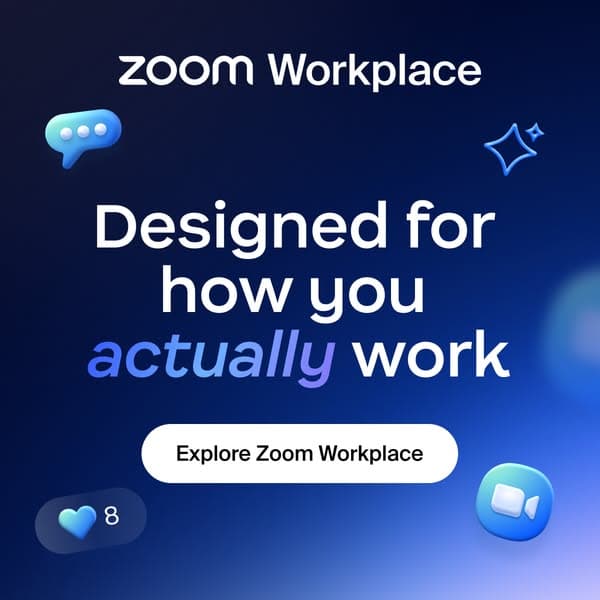Zoom's card: designed for how you actually work, one button, nothing else