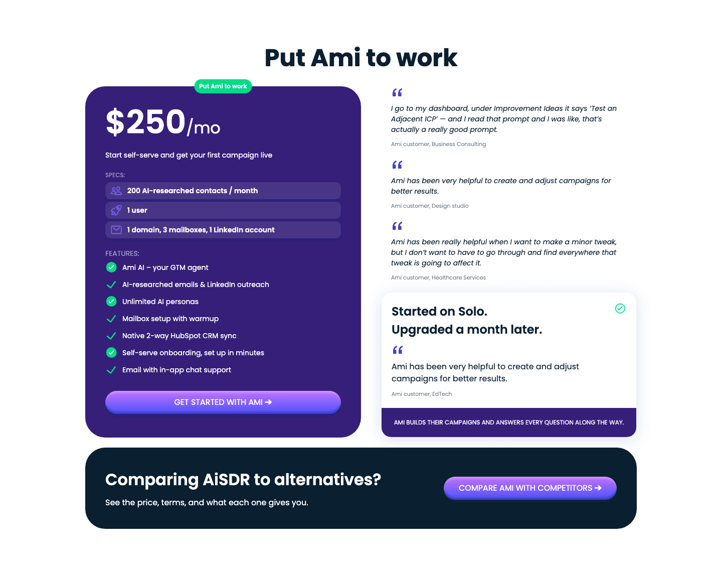 Ami AI Pricing