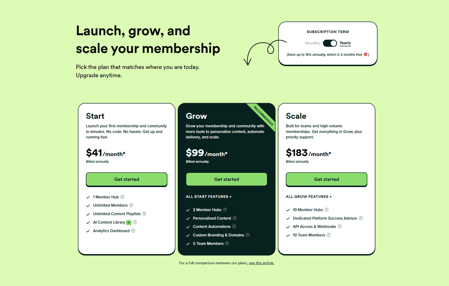 Membership Pricing