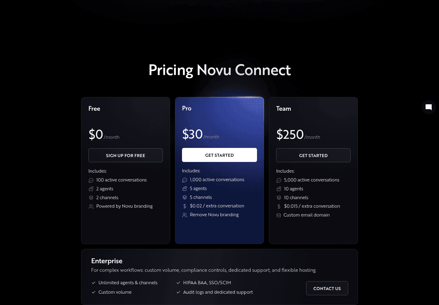 Novu Connect Pricing