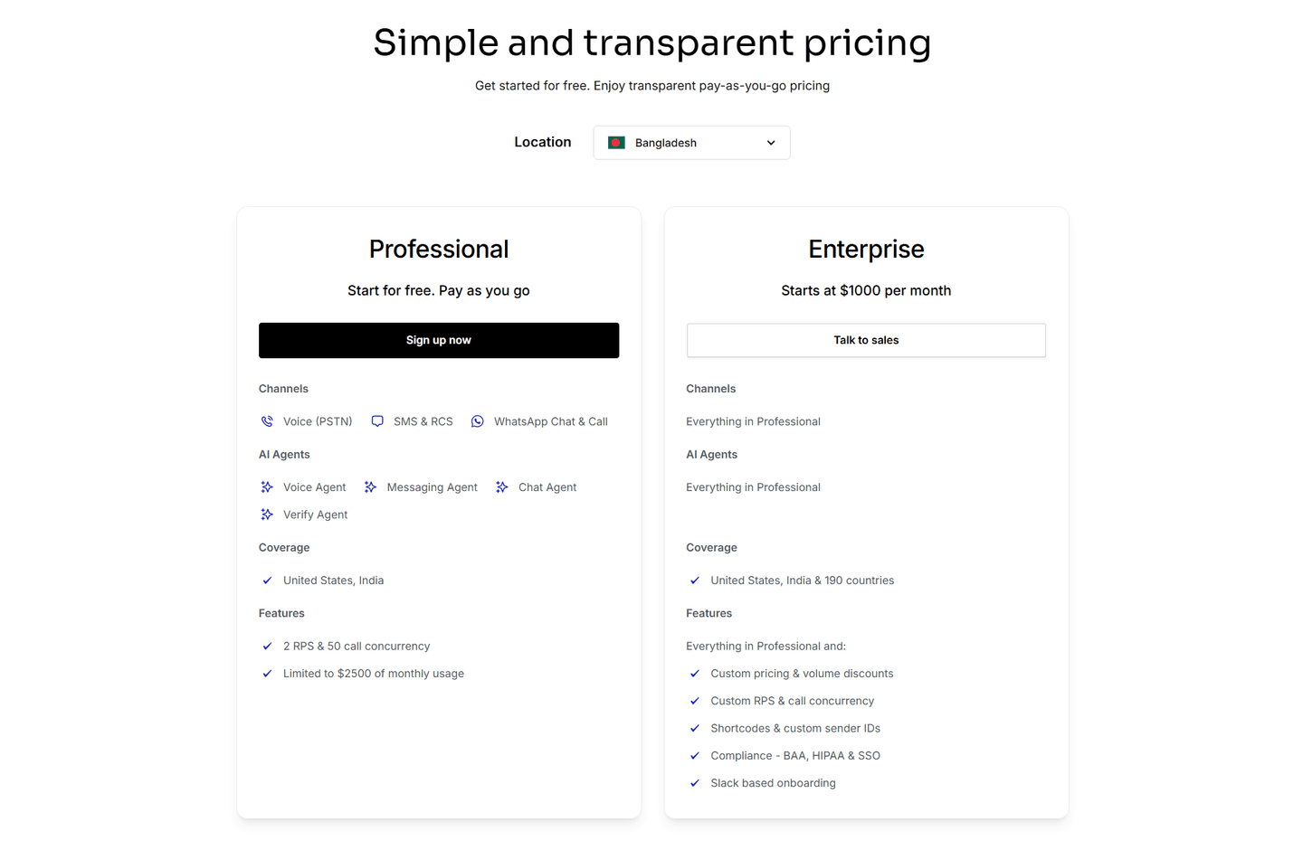 Plivo Pricing