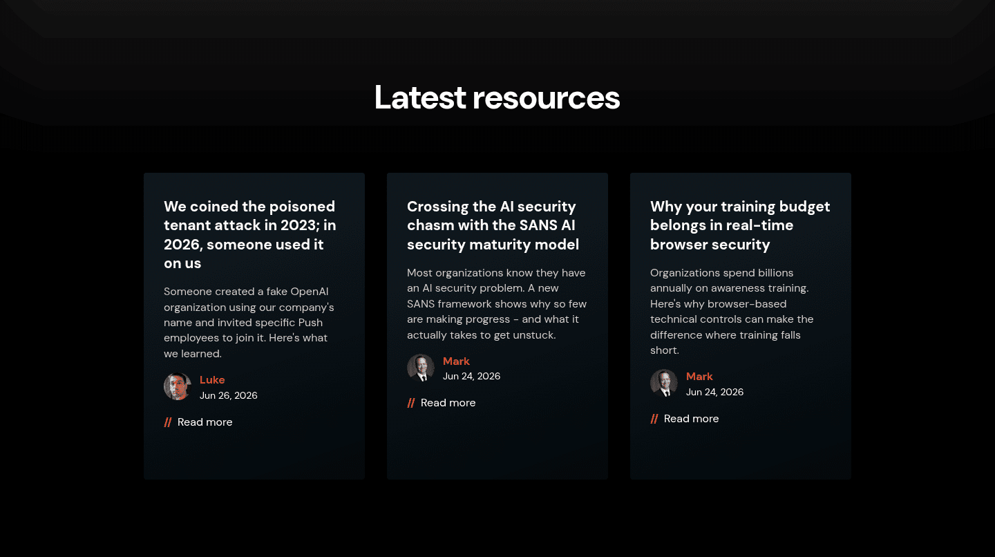 Pushsecurity Resources