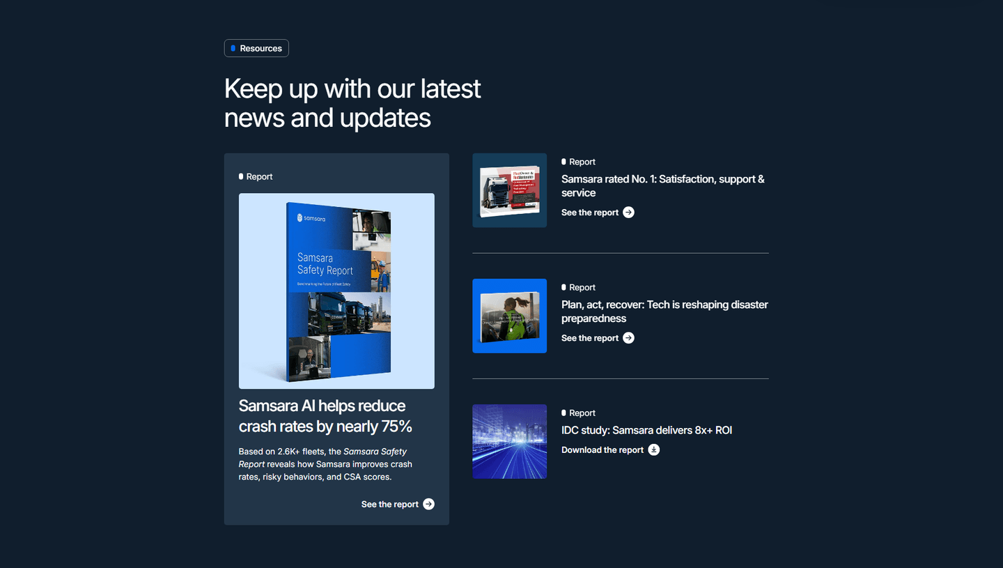 Samsara resources section