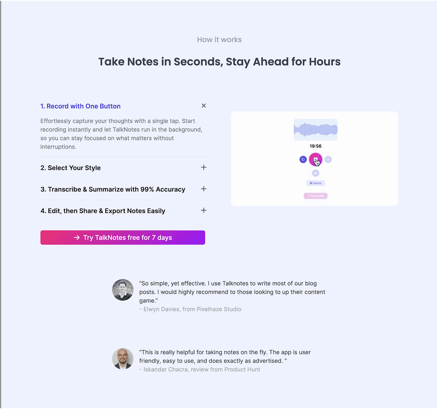 Talknotes How It Works