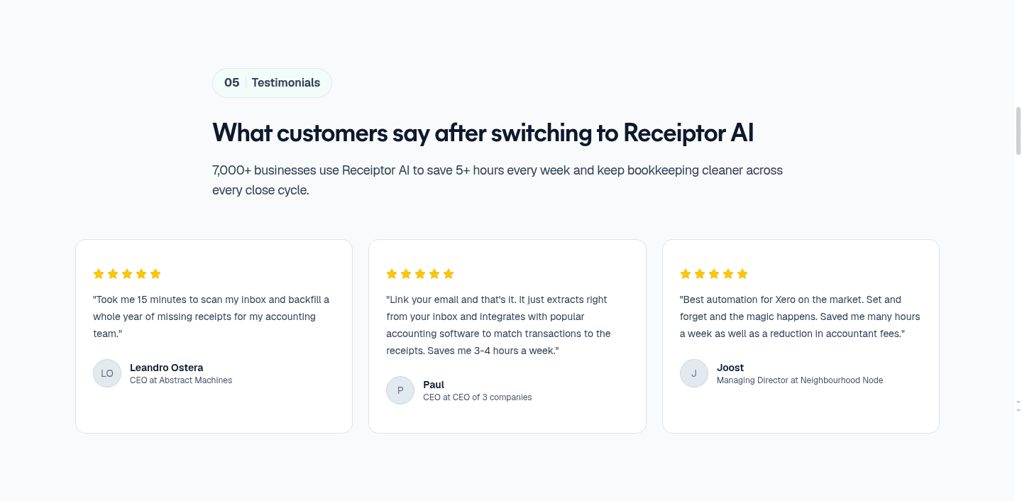 Agent Mode by Receiptor AI Testimonial