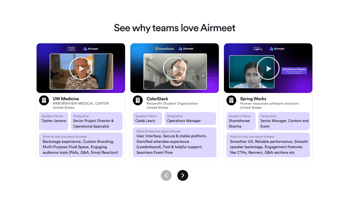 Airmeet Testimonial