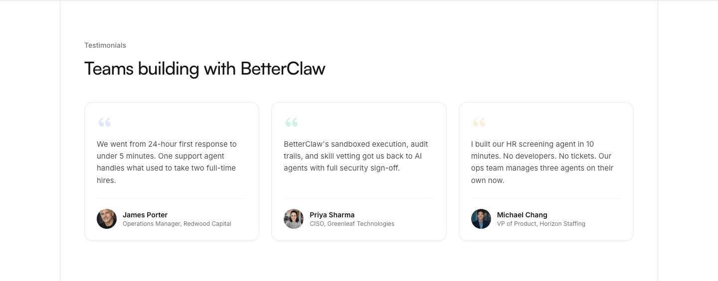BetterClaw Testimonial