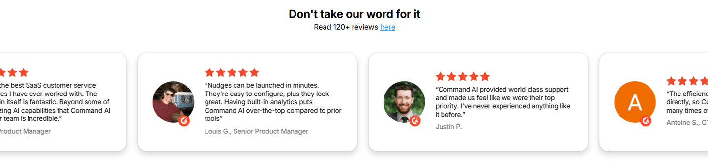 CommandBar Testimonial