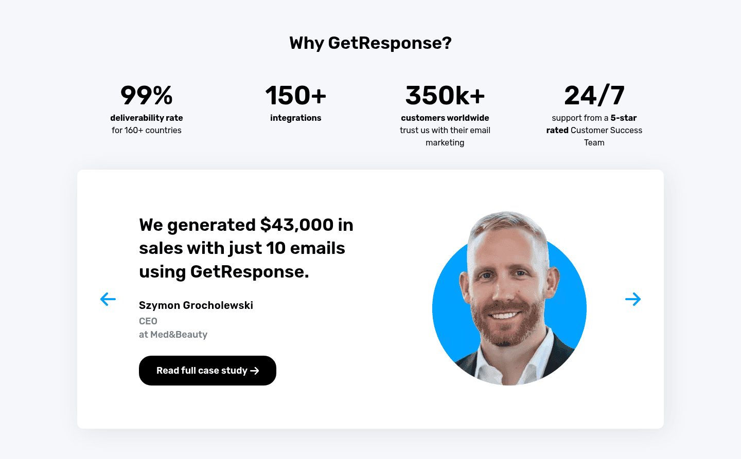 Getresponse Testimonial