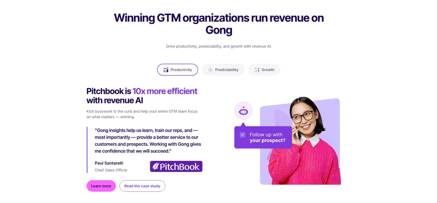Gong Testimonial