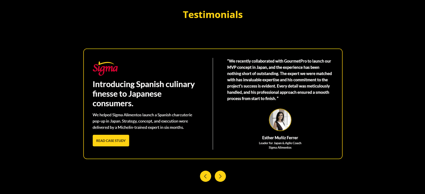 GourmetPro Testimonial