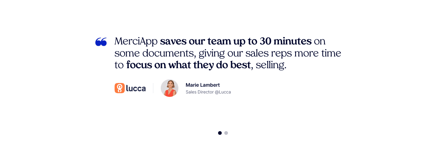 Merci App Testimonial