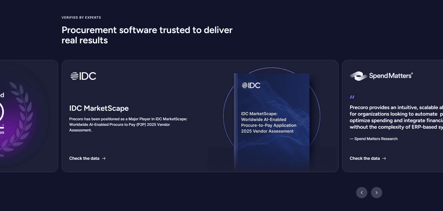 Precoro Testimonial