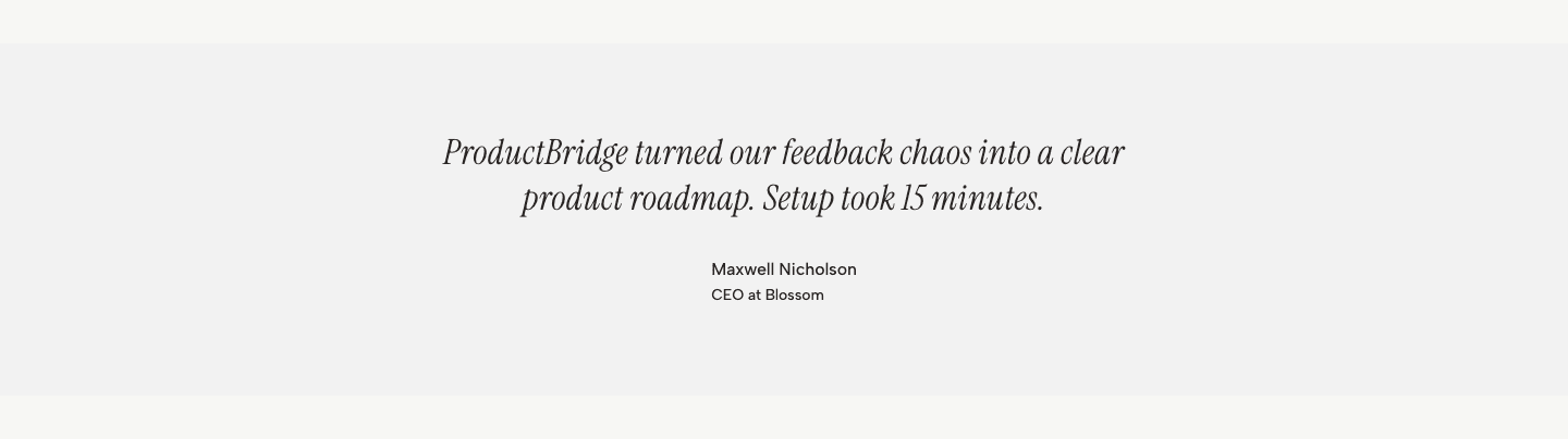 ProductBridge Testimonial
