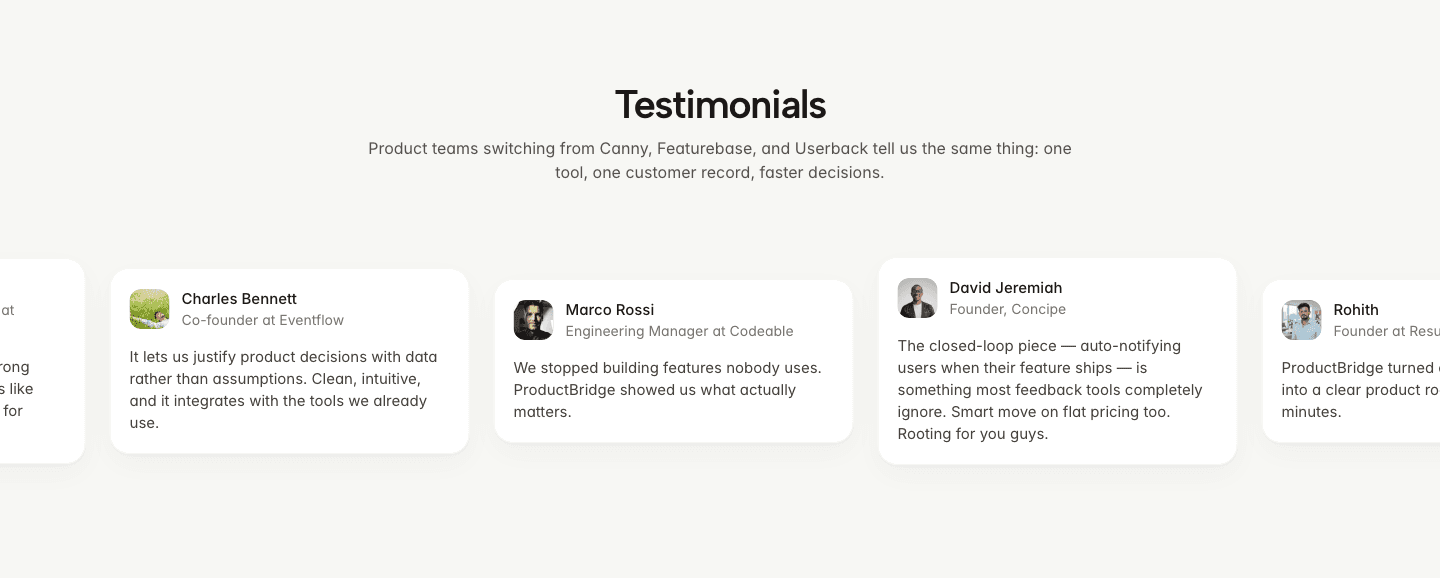 ProductBridge Testimonial