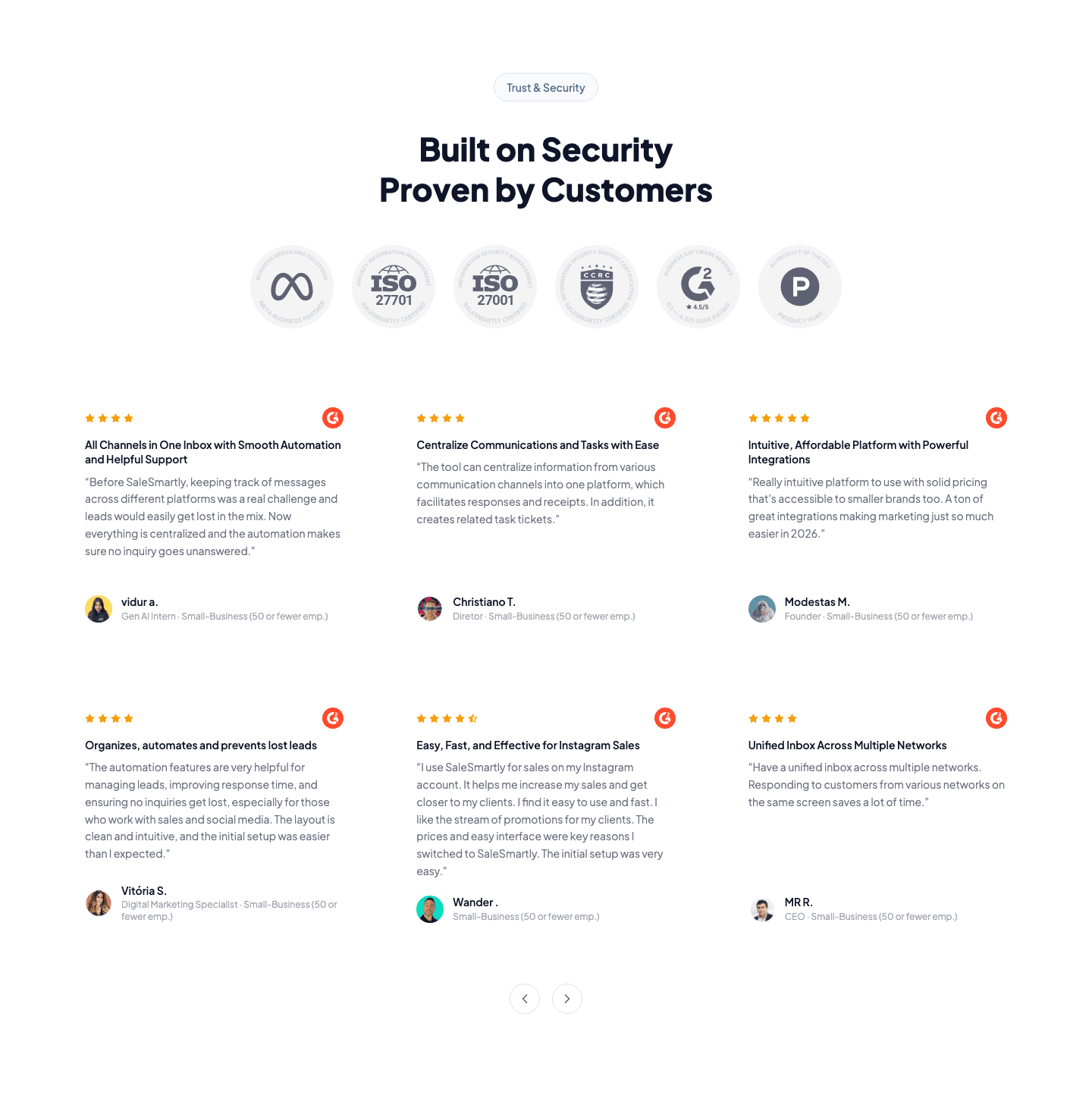 SaleSmartly Testimonial