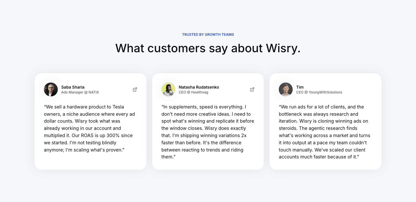 Wisry Testimonial