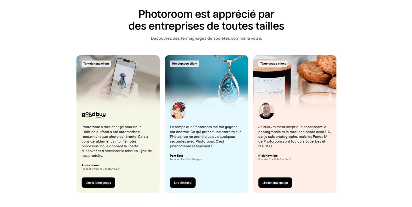 PhotoRoom Testimonial