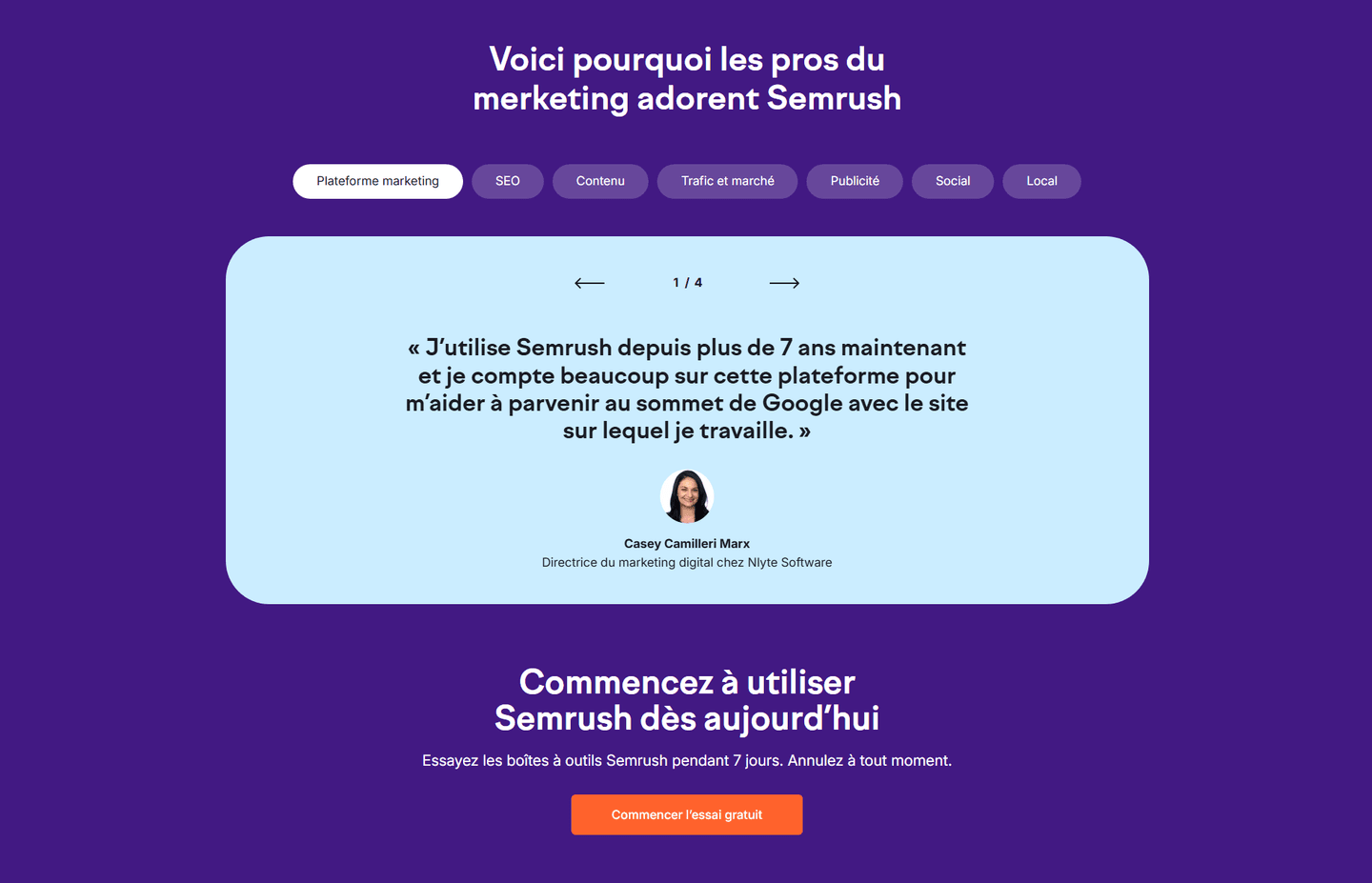 SEMrush Testimonial