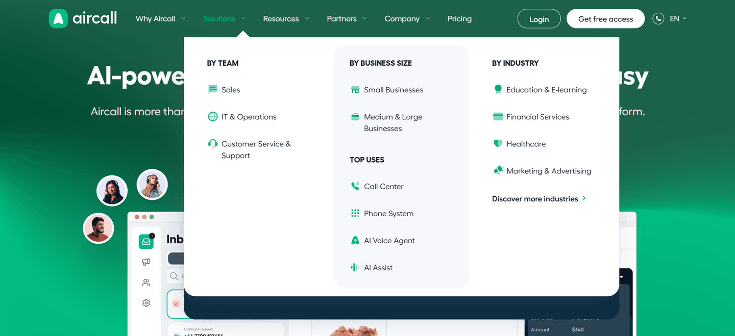 Aircall Use Cases