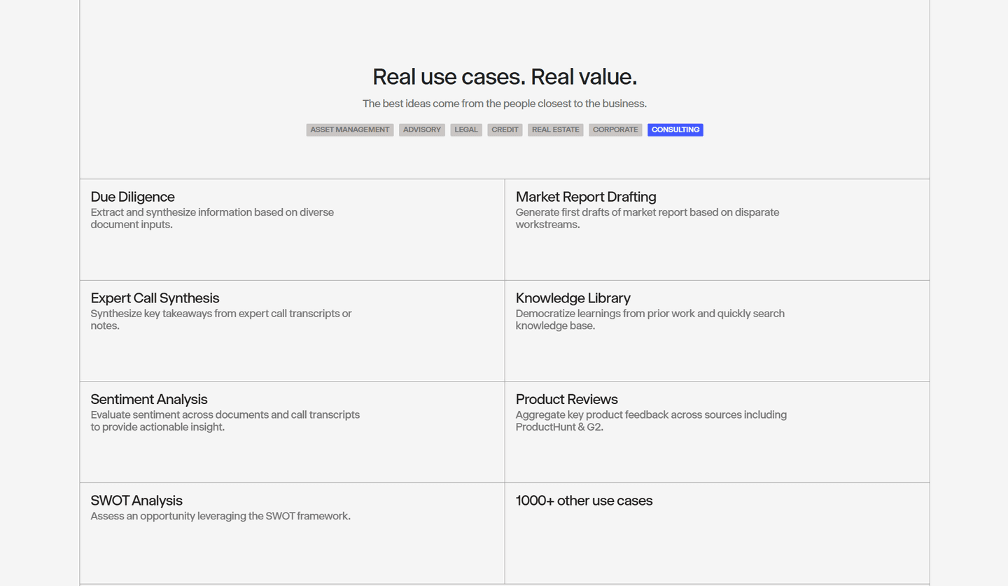 Hebbia Use Cases