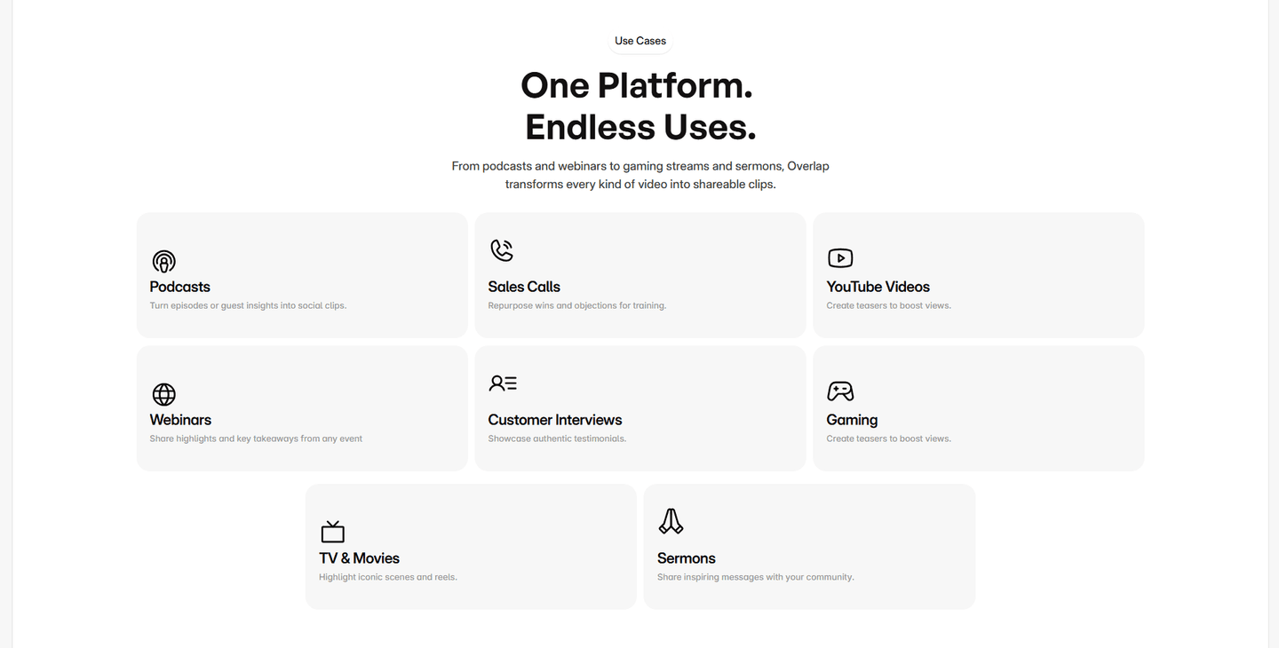 Overlap Use Cases