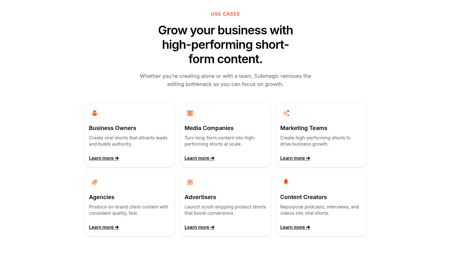 Submagic Use Cases