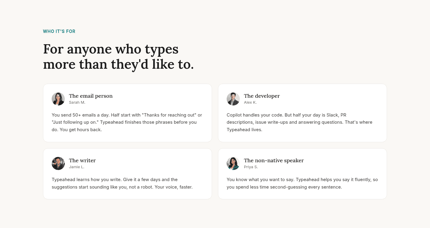 Typeahead 2.0 Use Cases