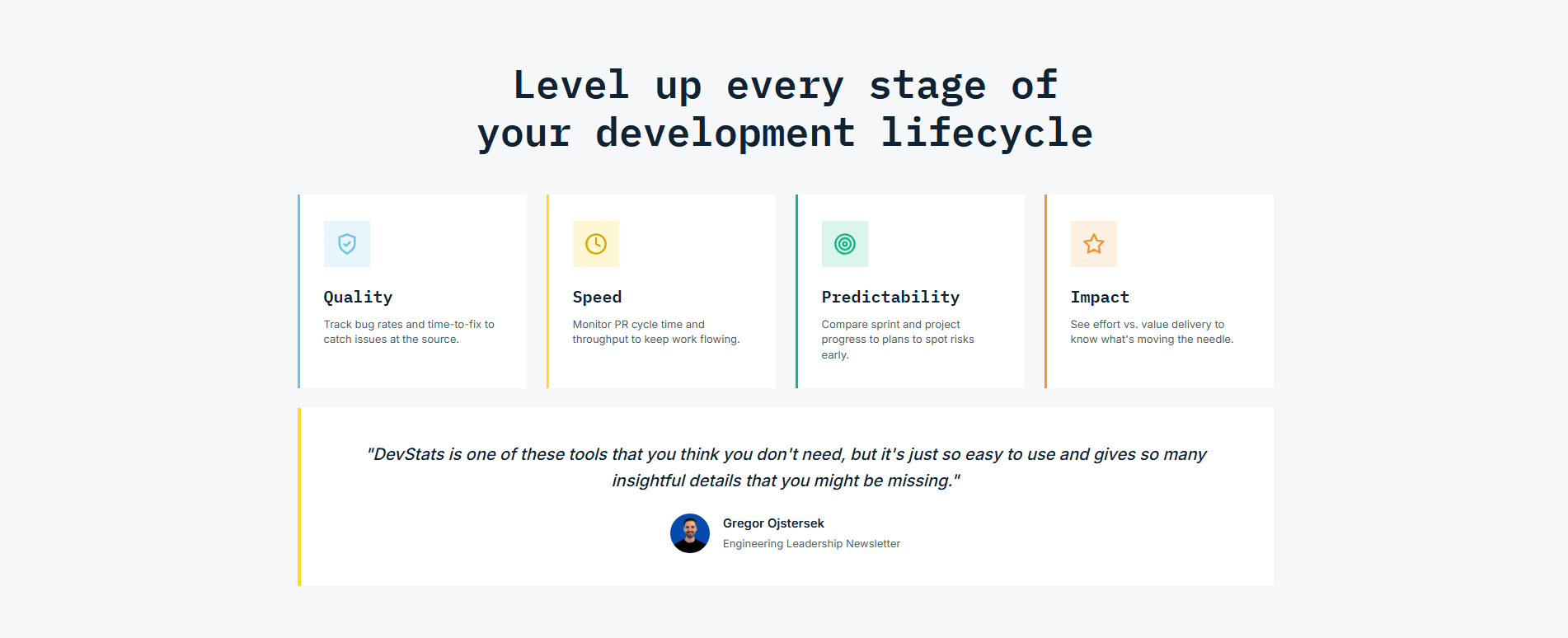 DevStats Value Proposition