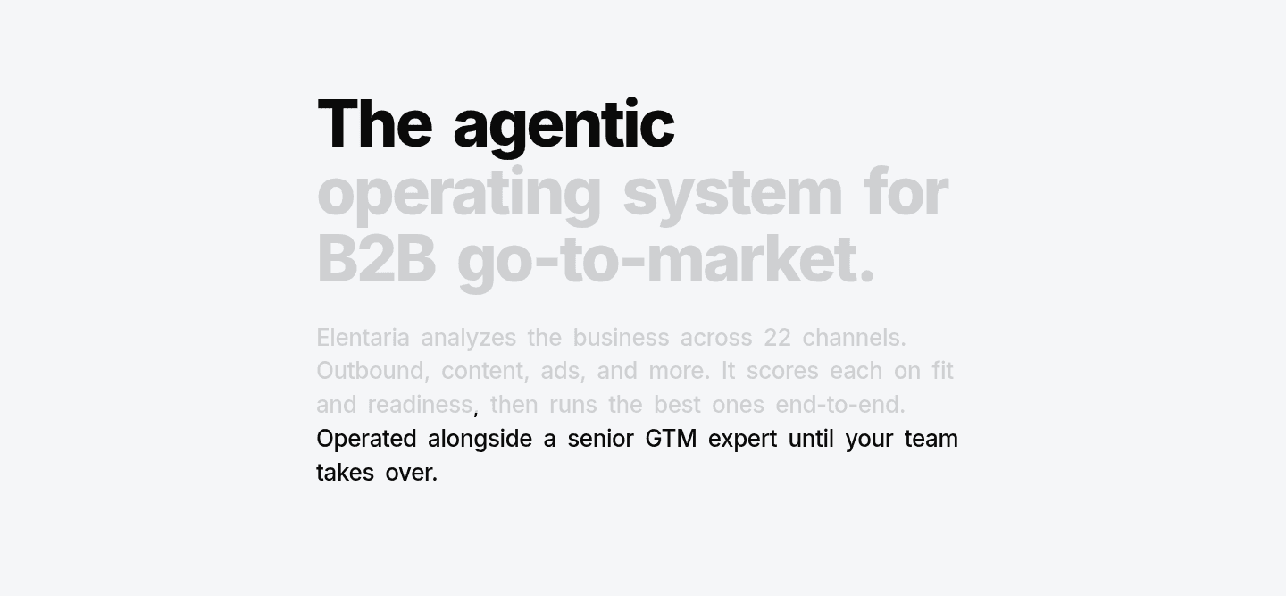 Elentaria Value Proposition