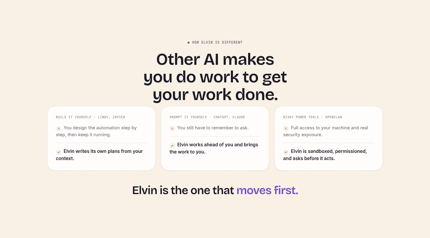 Elvin Value Proposition
