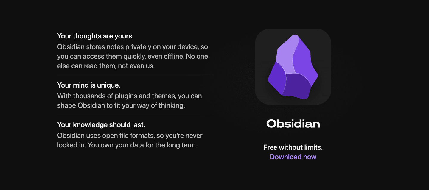 Obsidian Value Proposition