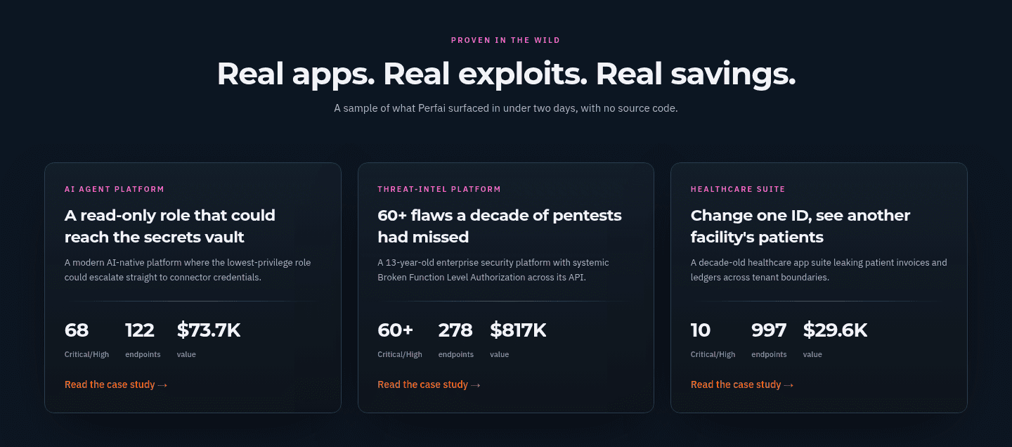 Perfai Security Value Proposition