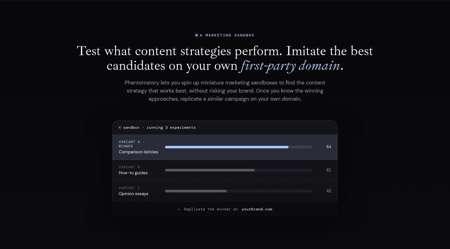 Phantomstory Value Proposition