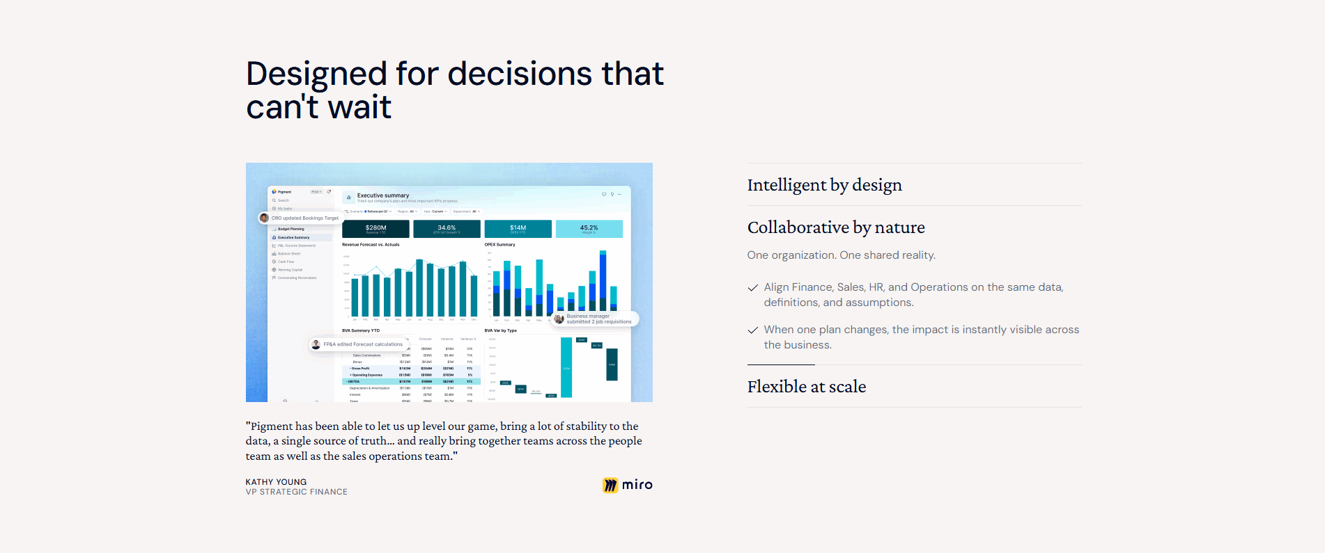Pigment Value Proposition