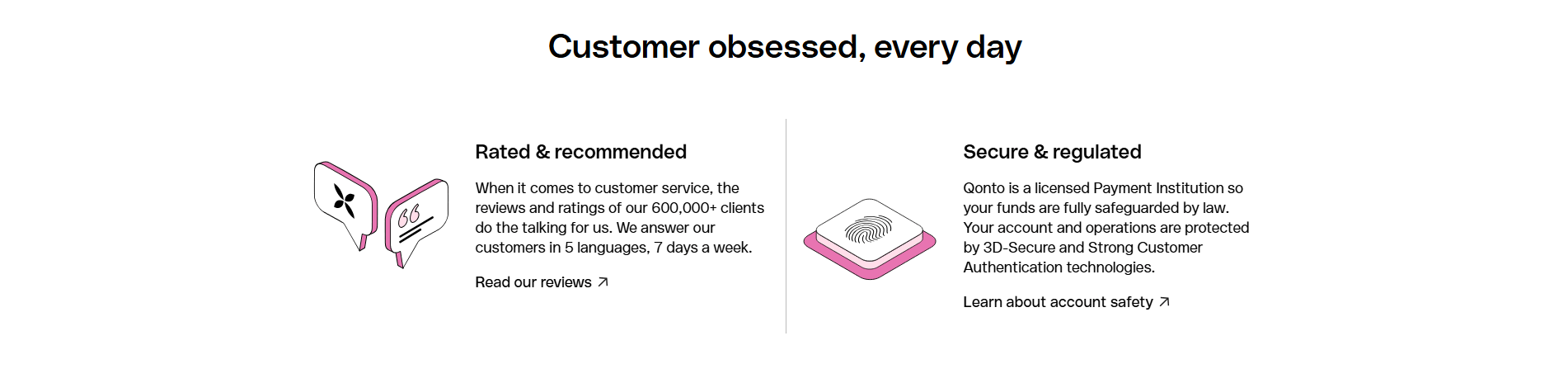 Qonto Value Proposition section